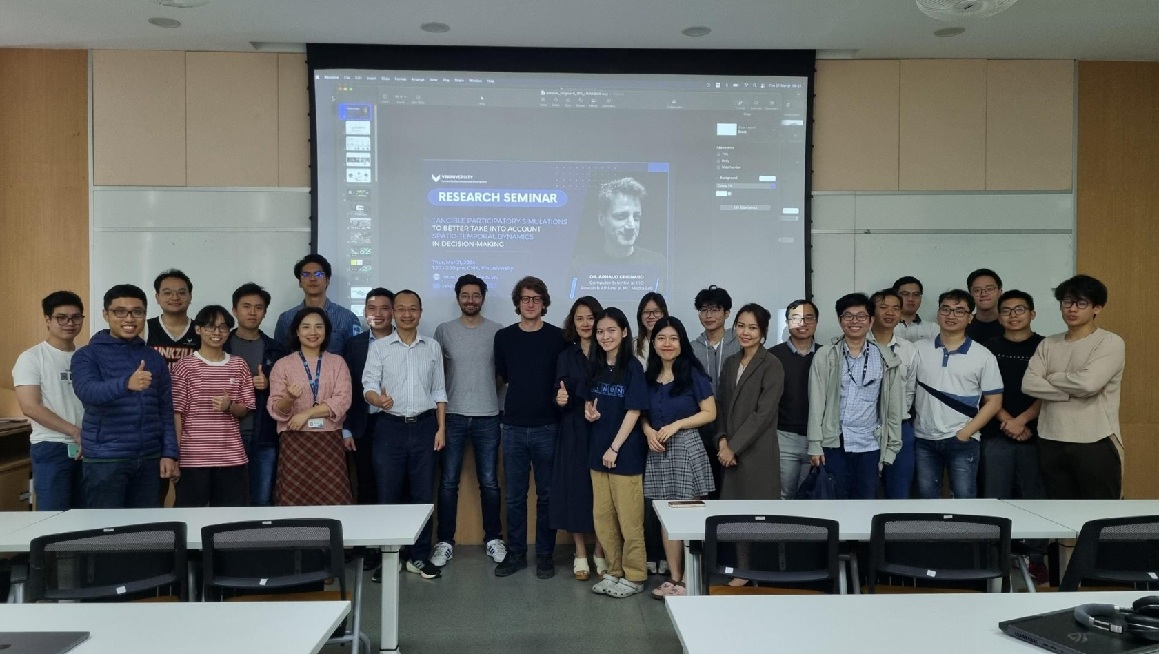 VinUni Center for Environmental Intelligence Successfully Organized Seminar on the Use of Scenario Modelling and Participatory Science in Urban Planning